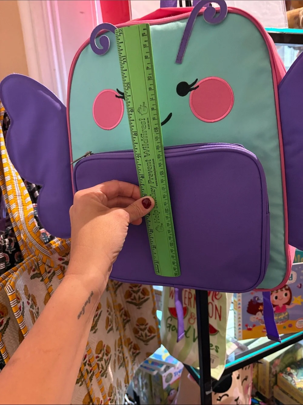 NWT Kids Butterfly Backpack - Mint, Purple & Pink